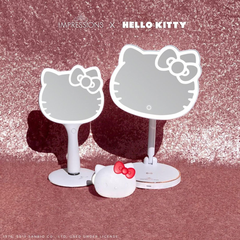 Shops Hello Kitty Led Rechargeable Makeup Mirror with Wireless Compact